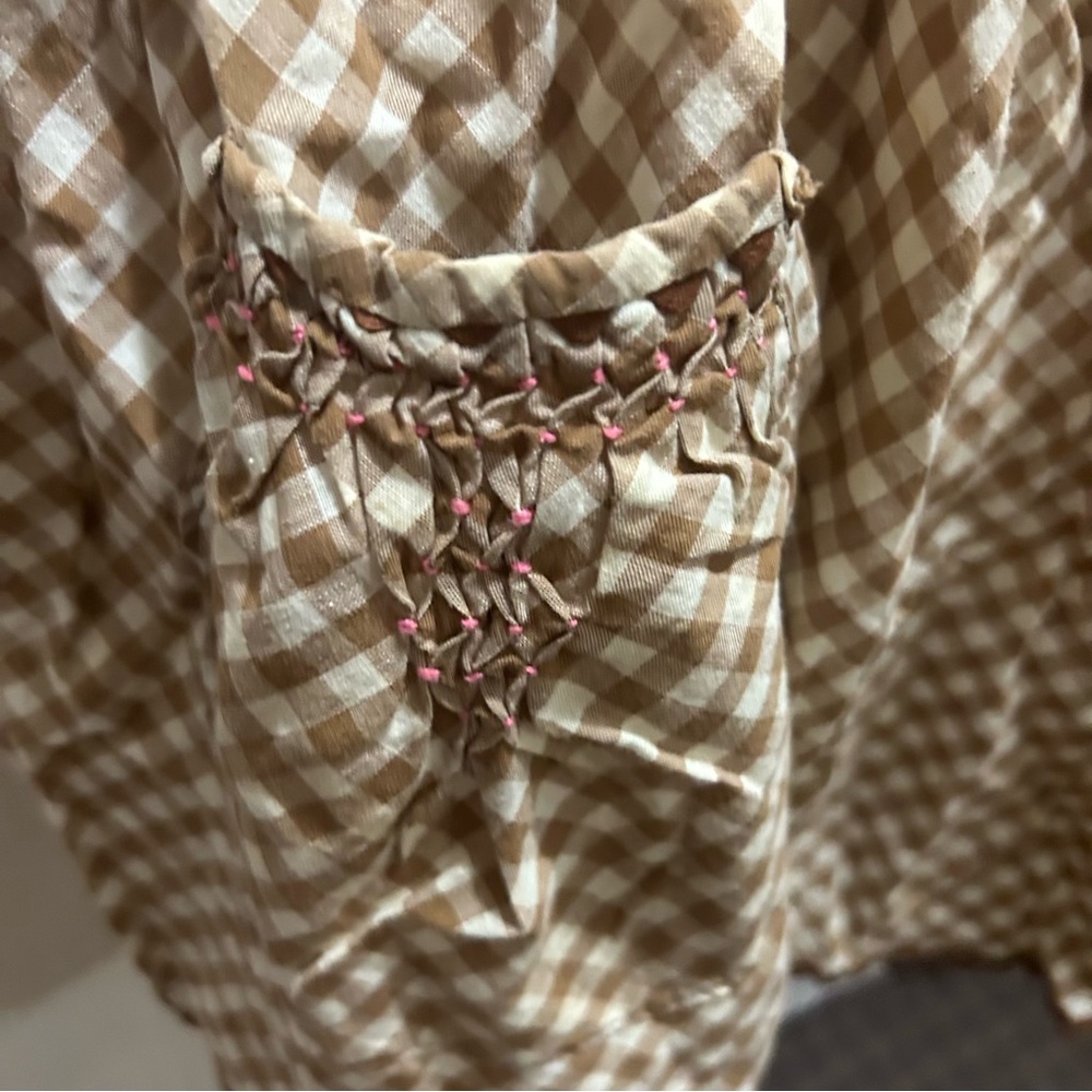 Vintage smocked apron - Picture 4 of 5